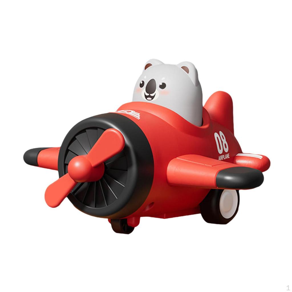 Airplane Toy with Friction Mechanism, Press Type Design for Toddlers