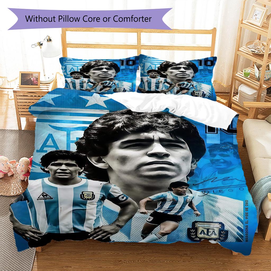 SSC Napoli Pattern Bedding Quilt Set Quilt Cover Pillowcase Home Decoration Birthday Gift (1 * Duvet Cover + 2 * Pillowcase, Without Core)