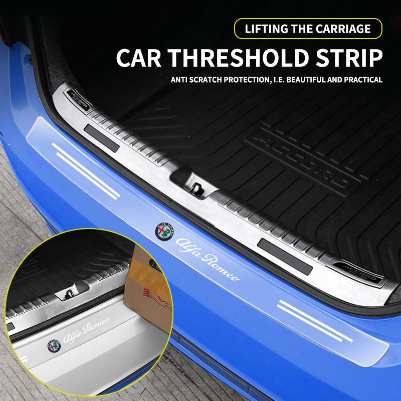 Car Rear Bumper Trunk Sill Transparent Protector Sticker For Alfa Romeo giulia stelvio giulietta 159 147 156 166 Car Accessories