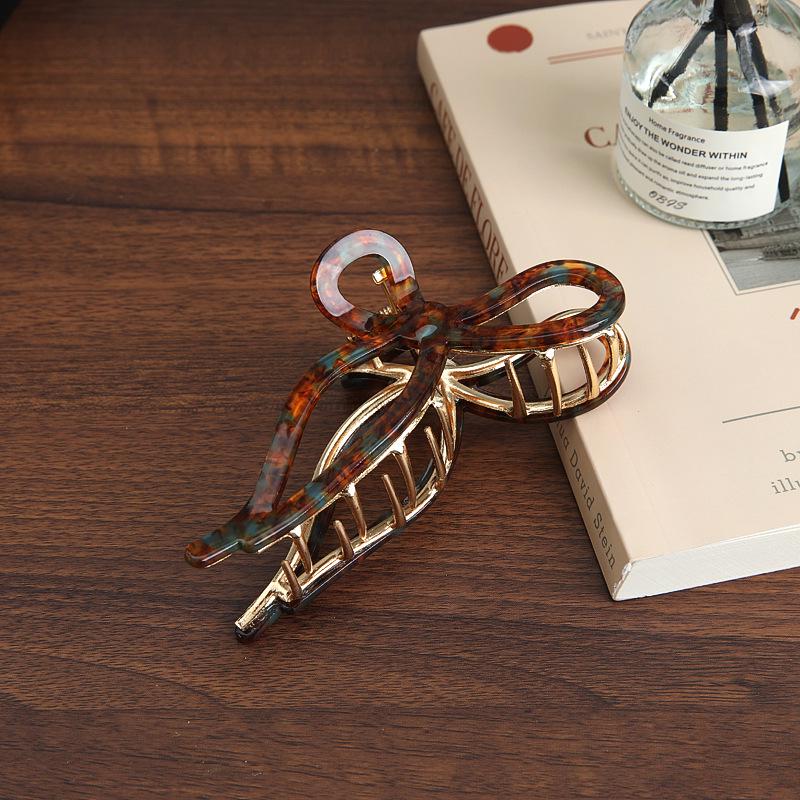 Acetate Bow Claw Hair Clip for Women: Available in 5 Colors, Ideal for Thick Hair