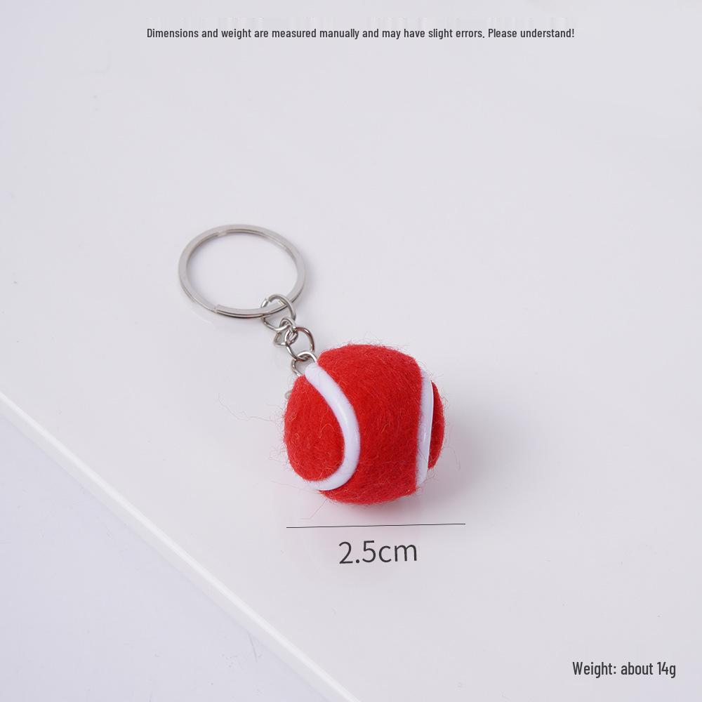 2cm Mini Tennis Ball Toy Keyring Backpack Pendant & Earrings Souvenir
