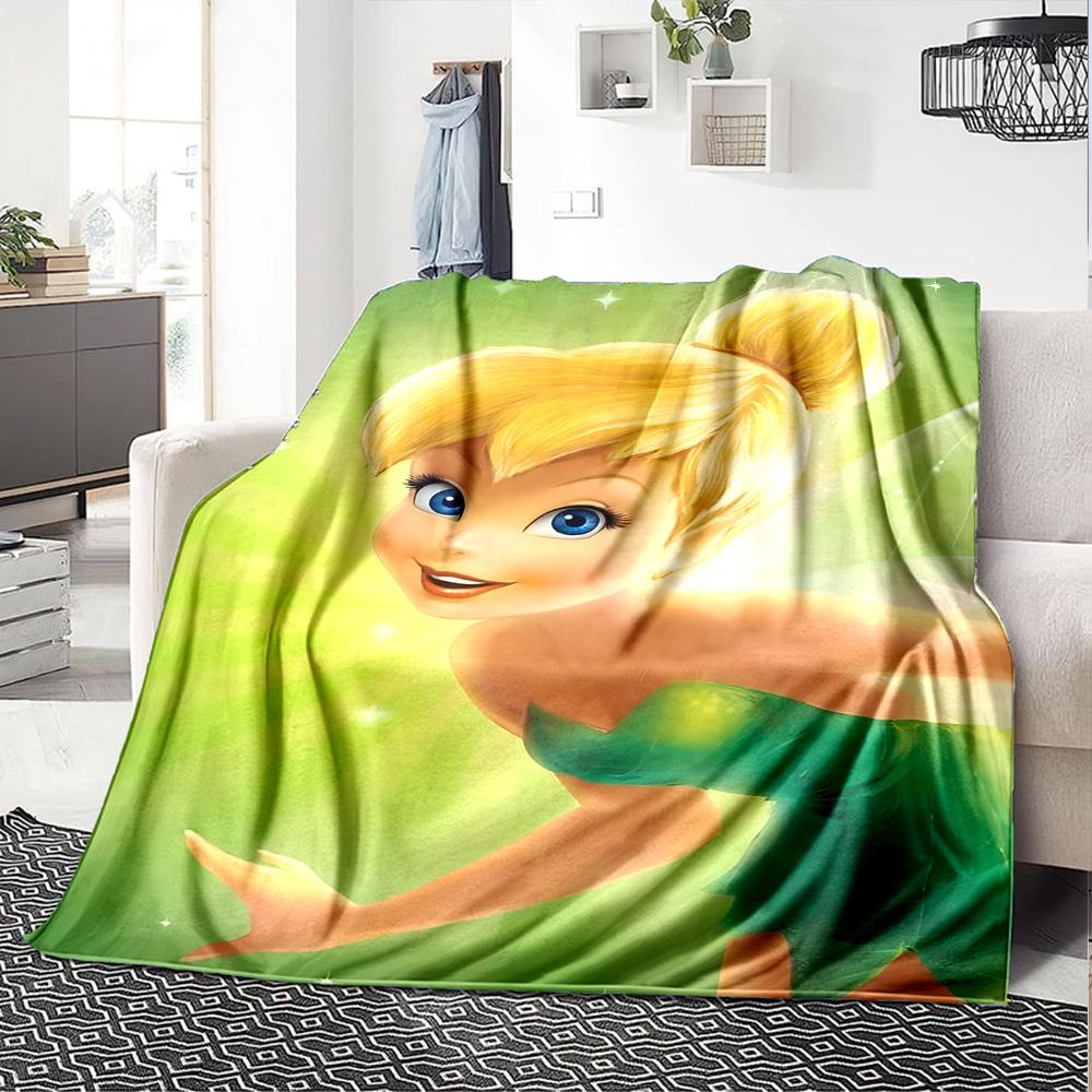1pc T-Tinkerbell1 Blanket, Gift, for Men and Women, Soft Blanket, Good for Sofa Bed Couch Travel, Lightweight Flannel Blanket