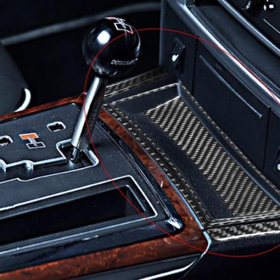 5Pcs For Chrysler 300 Carbon Fiber Floor Interior Console Storage Cover Trim