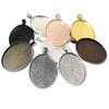 New Fashion 5pcs 30x40mm Inner Size 8 Colors Plated Simple Style Cabochon Base Setting Charms Pendant (