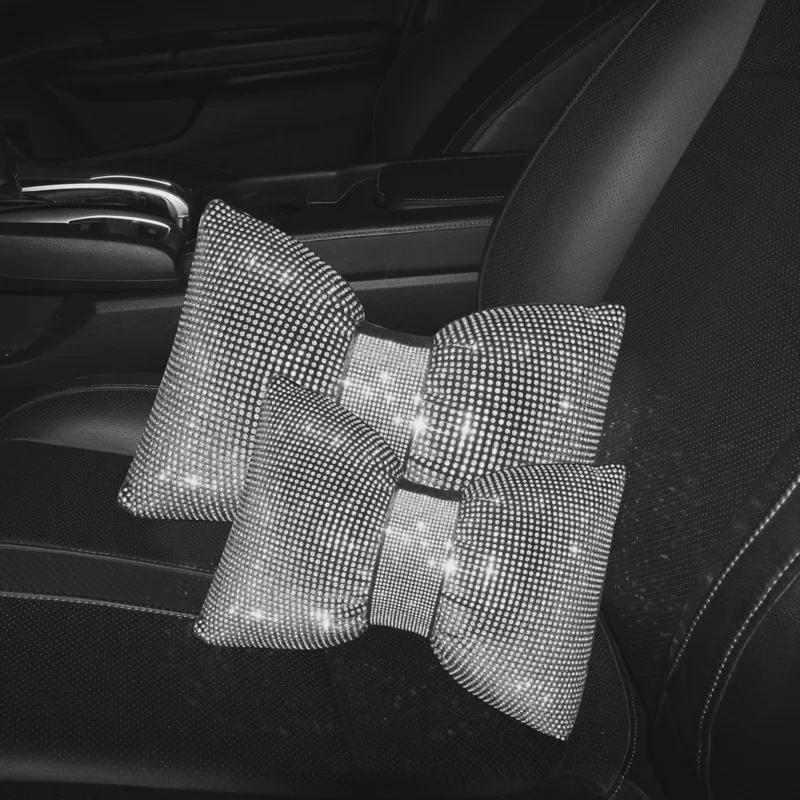Multi-Color Diamond Car Neck Pillow and Waist Support for Women
