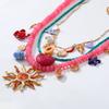 3PCS Multi-layer Summer Vacation Beaded Necklace Dopamine Ocean Style Pendant Necklaces