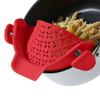 Silicone Colander Clip Strainer, Food Filter, Pot/Pot/Frying Pan Snap Strainer, Clip-on Pot Strainer, Heat-Resistant Bowl, Rice Washing Bowl, Cookware