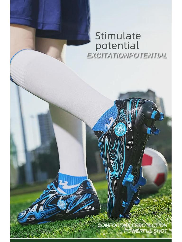 Kinder Fußballschuhe mit langen Stollen - Jungen & Mädchen TF Stollen für Training & Jugendwettkämpfe