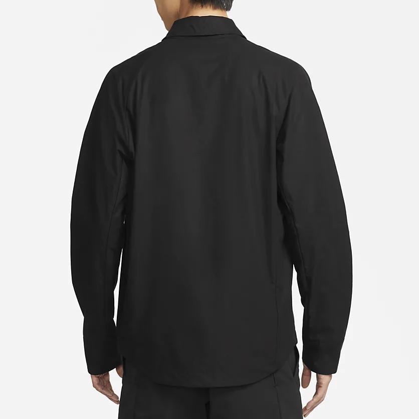 Nike Solid Color Shirt Jacket Men Jackets Black DH2898-010