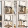 Crochet de porte gain de place Anti-rouille Robuste Porte-manteau de porte Crochets pour porte d'armoire sans perçage Accessoires de cuisine et de salle de bain