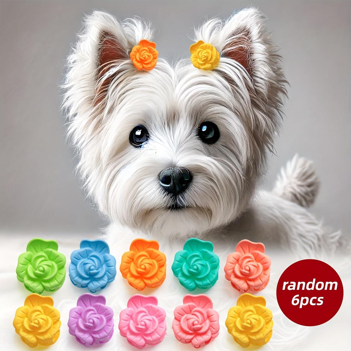 

Peony Flower Pet Hair Clips, Cute for Small Dogs Like Yorkshire, Bichon, Teddy, Maltese, and West Highland Terrier. XS