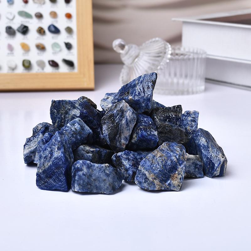 Aromatherapy Diffuser Blue Vein Raw Stone, Flower Pot and Fish Tank Decor, Buddha Offering Gravel