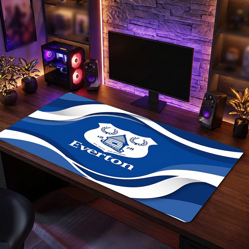Tappetino per Mouse Grande Stampa Calcio Everton, Tappetino Esteso Antiscivolo per Scrivania da Gioco per Ufficio Casa