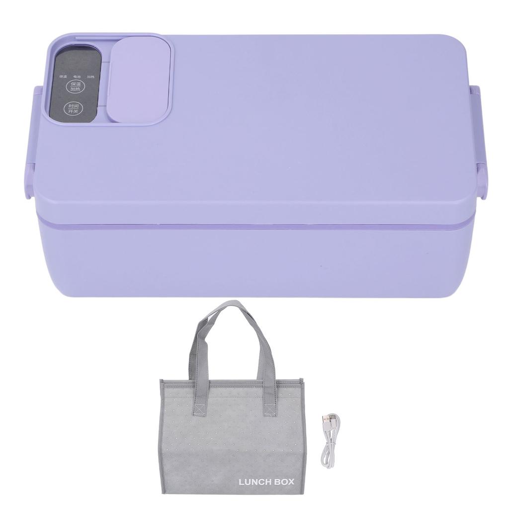 1L Electric Lunch Box Quiet Quick Heating 65 celsius Heated Food Container for School Office Outdoor