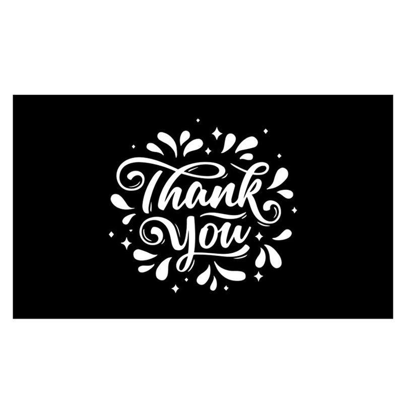 Pink 'Thank You' Cards - 50 Sheets/Pack for Gift Boxes, Decorations, and Postcards