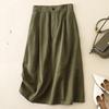 Skirt Women Summer Casual Versatile Elastic High Waist Loose Skirt Oversize Stretchy Cotton Dresses