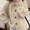 2025 A/W Women's 100% Pure Wool Round Neck Loose Cardigan Sweater
