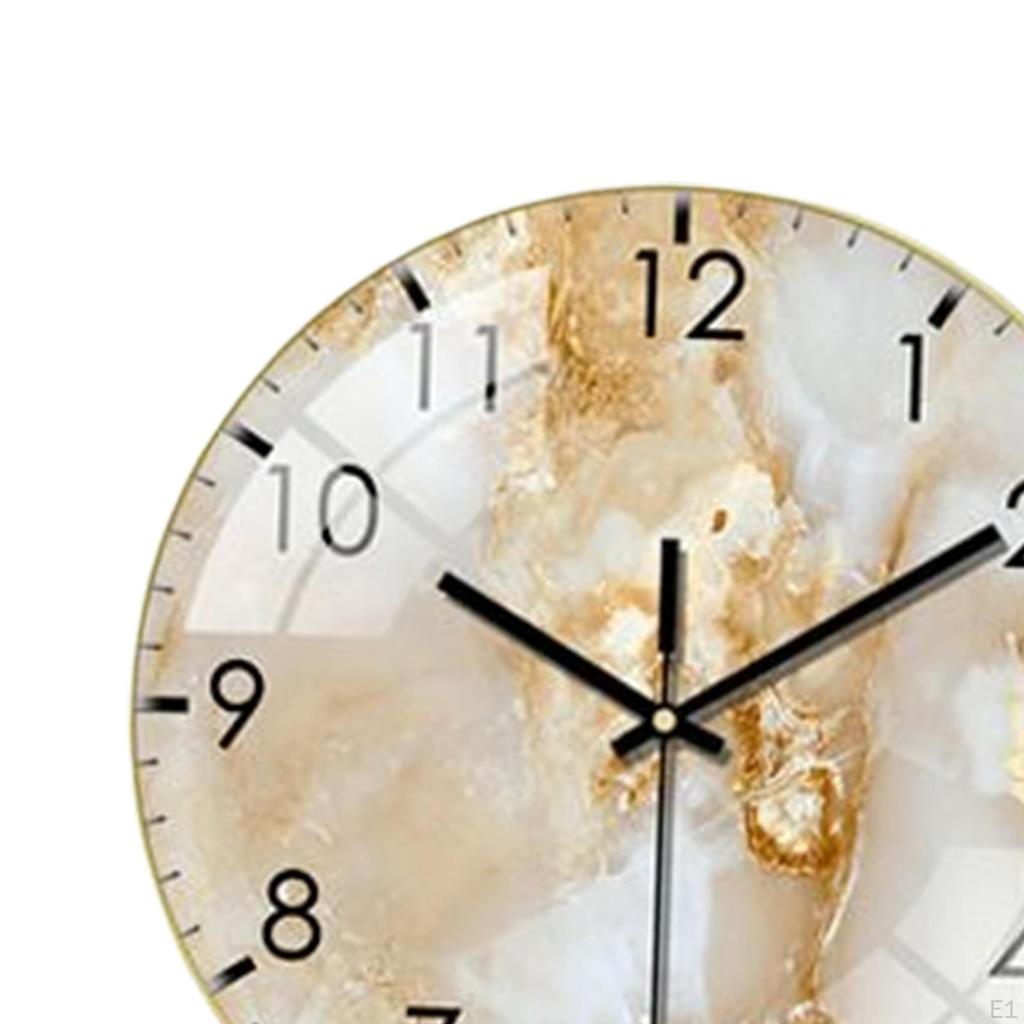 Dekorative Marmorierte Wanduhr Analog Still 12 Zoll Nicht Rund für Büro