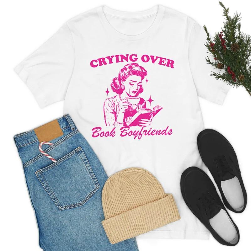 Женские Ретро Забавные Фэнтези Романтика Читатель Футболки Милые Книжные Футболки Винтажные Любитель Книг Графические Футболки Литература Топ Подарок S