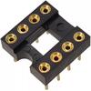 20PCS 8Pin DIP SIP Round IC Sockets Adaptor Solder Type Gold Plated Machined,for 8 DIP OP-AMP IC, MCU Straight Socket