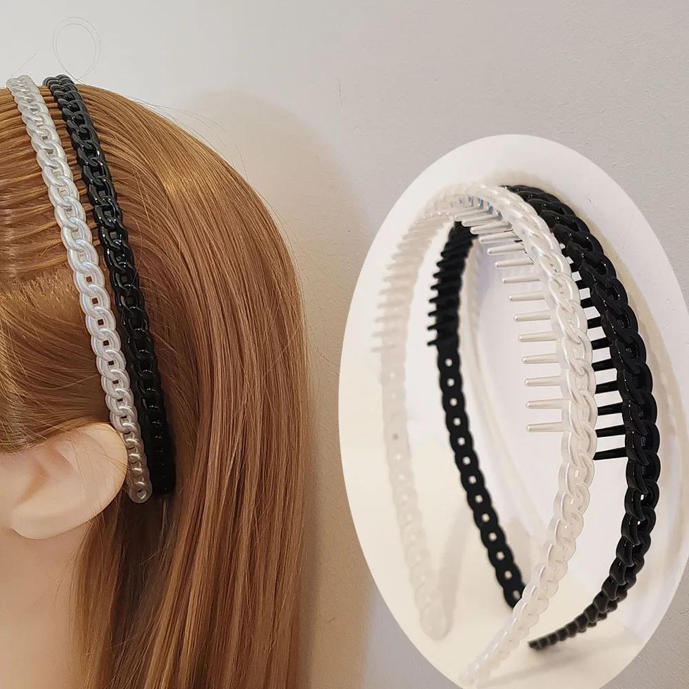 

2 шт. Европейские и американские черно-белые зубные повязки на голову для женщин, девушек, мужчин, для спорта, умывания, корейские аксессуары для волос, инструмент