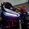 Universal-Lenkerhandschützer passend für 650 150 RSV4 RS50 TUONO V4 125 Motorrad-LED-Licht-Handschutzschutz, 2 Stück