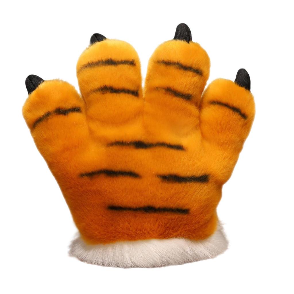 Tiger Claw Plush Gloves for Kids' Stage Performance & Fun Pranks