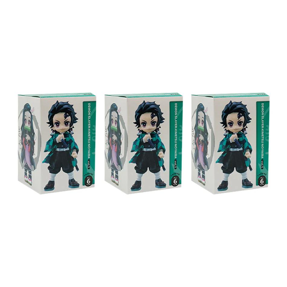Demon Slayer Tanjiro Kamado Nezuko Anime Cartoon Figure Blind Box Creative Personalized Statue Model Ornament Surprise Gift Box