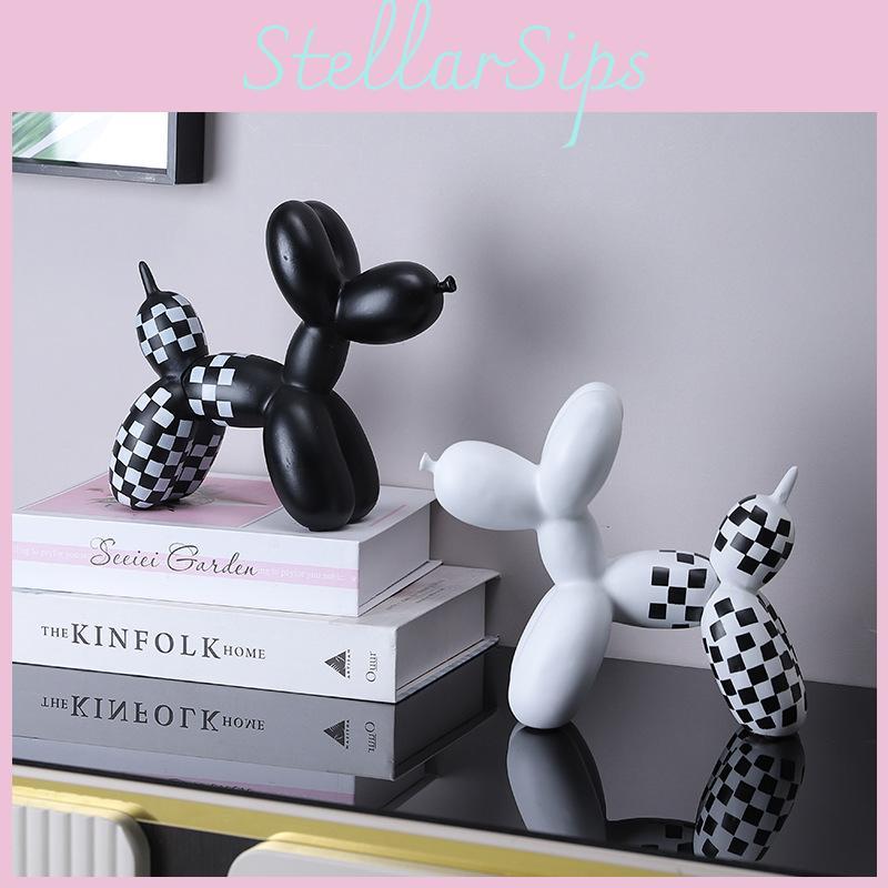 Elegant Balloon Dog Resin Ornament For Living Room Entryway Office Display