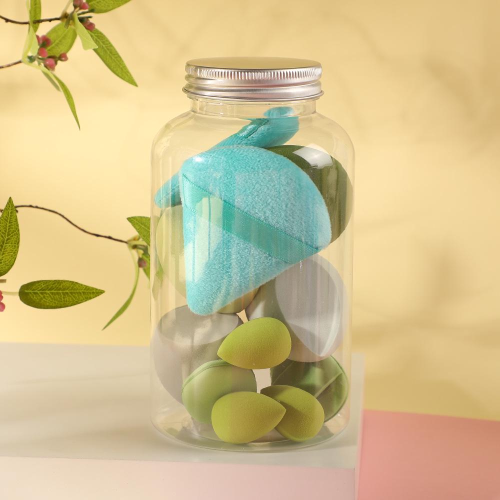 Drift Bottle Makeup Sponge Set - Non-Absorbing, Expands When Wet, Colorful Beauty Puff Combination.