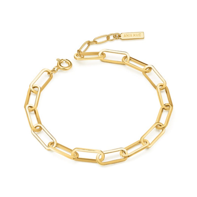 ANIA HAIE Gold Bold Chunky Chain 925 Silver Bracelet B062-04G