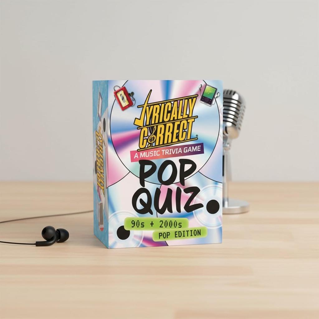Lyrics Pop Quiz 90s & 2000s Edition Music Trivia Game, Friends Throwback Lyrics Games, Pop Quiz Card Game, 150 Cards Memory Correct Games for Friends,