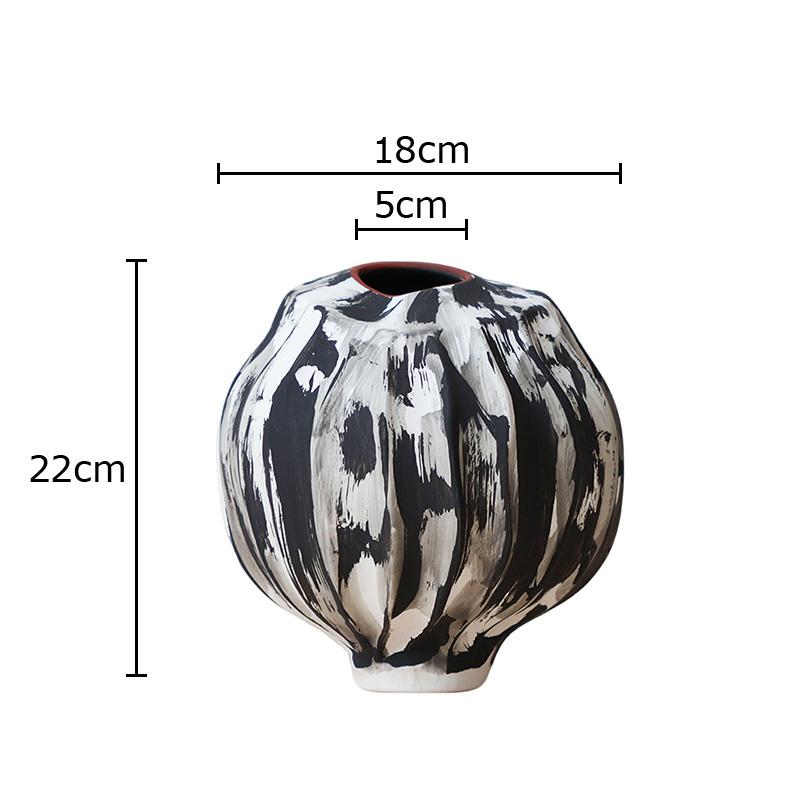 Klassische Tuschemalerei Keramikvase Retro Blumentopf Tischdekoration Blumenarrangement Florale Vasen Raum Ästhetische Dekoration