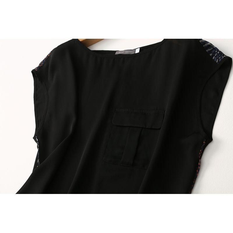 Export Plus Size Women's Clothing Elegant Simple Stitching Stylish Chiffon Shirt Loose Slimming Thin Tops Plus Size Ladies