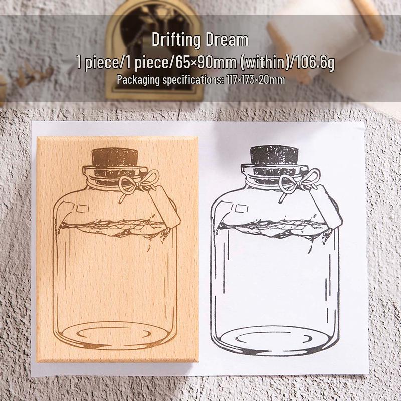 Retro Floral Wood Stamps for Simple Versatile Journals & Watercolor Art