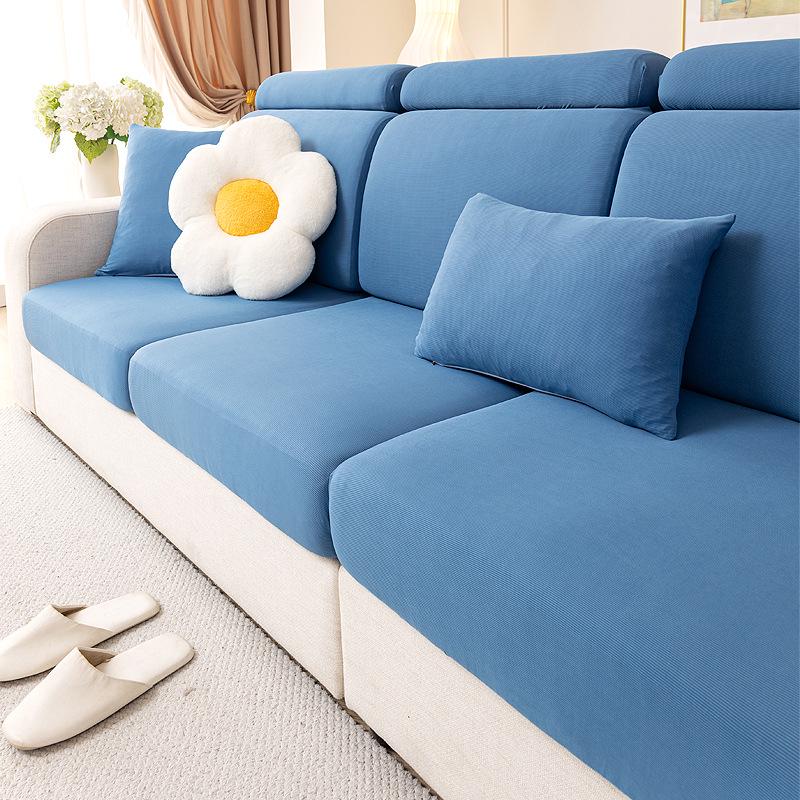 Universeller Sommer Eis Seide Sofabezug: Staubdicht, Anti-Katzenkratzer, Vollständige Umhüllung, Elastischer Überzug für Ledersofas.