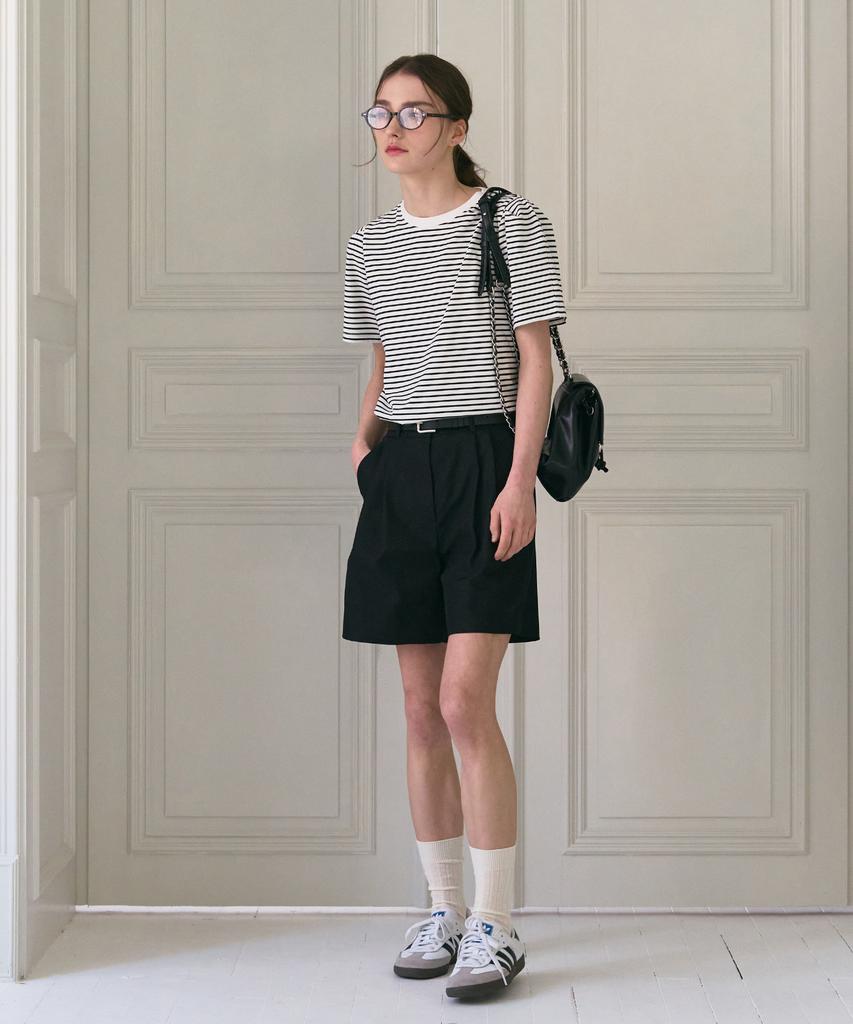 Deuloupisumeon Striped Puff Short Sleeve T-Shirt [Navy]