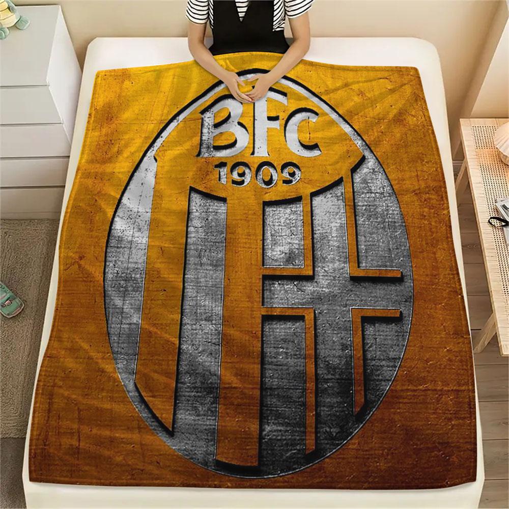 1PC Bologna FC 1909 Patterned Flannel Blanket Suitable For All Seasons for Home Decor Warmth and Comfort Gifts Holiday Present