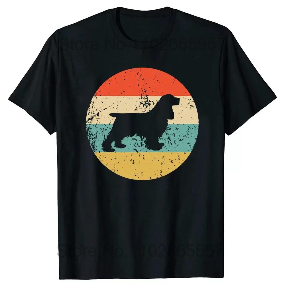 Camiseta Divertida con Salpicaduras de Colores Cocker Spaniel Perro Camiseta Tops Cuello Redondo Manga Corta Camiseta Ropa Casual Camisetas Básicas