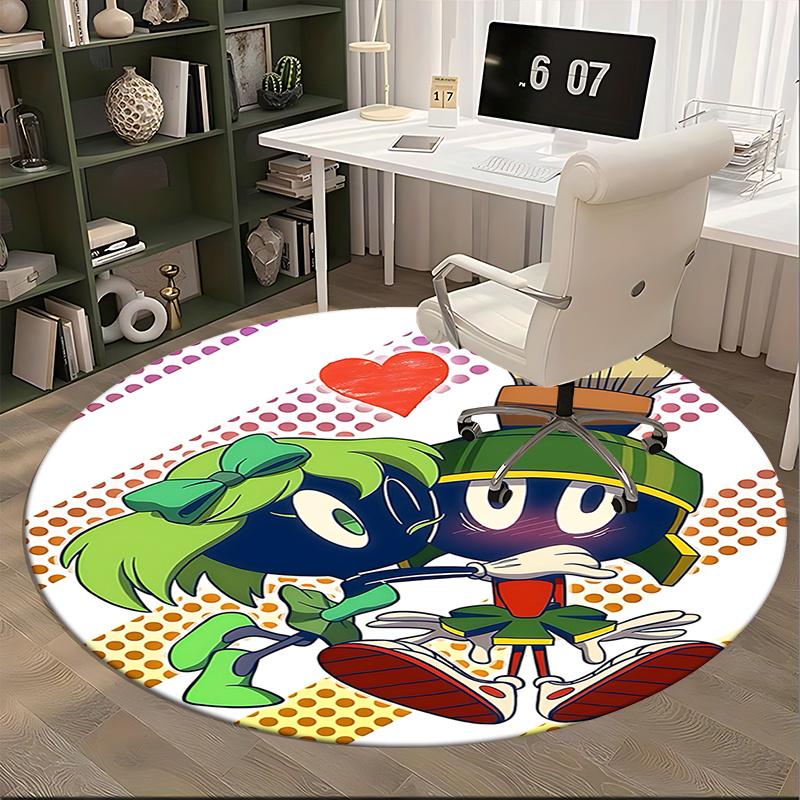 Marvin the Martian & Space Girl Chair Mat Round Carpet Home Decor, Sofa Rug, Office Mat, Gift for All Rooms0226b