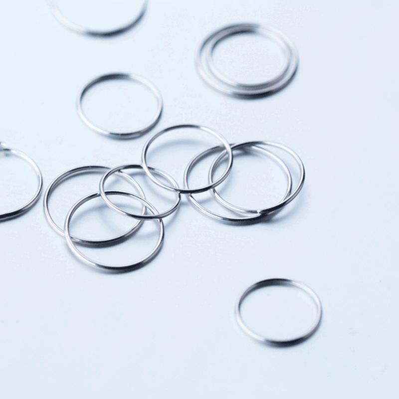 Modian Silver Simple Circle Stackable Ring 100% 925 Silver Multiple Sizes Finger Rings For Women Fashion Fine Jewelry