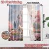 Set Of 2 Modern Flat Printing Curtains Without Rod Fantasy Kingdom Ride Fashionable Durable Polyester Fabric Curtain