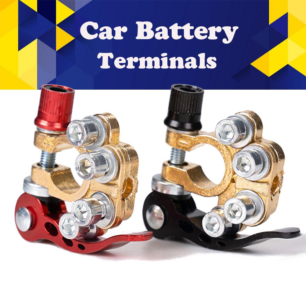 2Pcs Car Battery Terminal Connectors Quick Release Connector Positive and Negative Pole Terminal Clip for Terminal Post