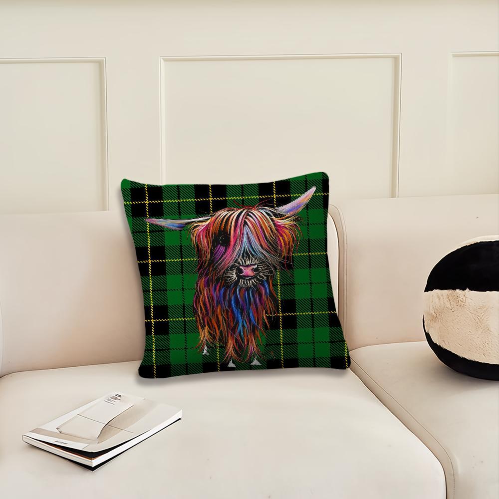 Funny Highland Cow cushion cover Pillow Cover Decoration Room Home Sofa living Office Car Nordic Simplicity
