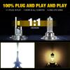 2Pcs H7 H4 LED Canbus Car Headlight Bulbs 200W 50000LM H1 H8 H9 HB3 9005 HB4 9006 H11 LED Bulb 4 Copper Tubes Auto Turbo Lamp for VW Ford 6500K