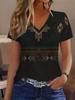 2026 Summer Vintage Ethnic Graphics Women's V-Neck Short Sleeves T-Shirt Fashion Tops 3D Print Casual Outdoor Female Clothing
