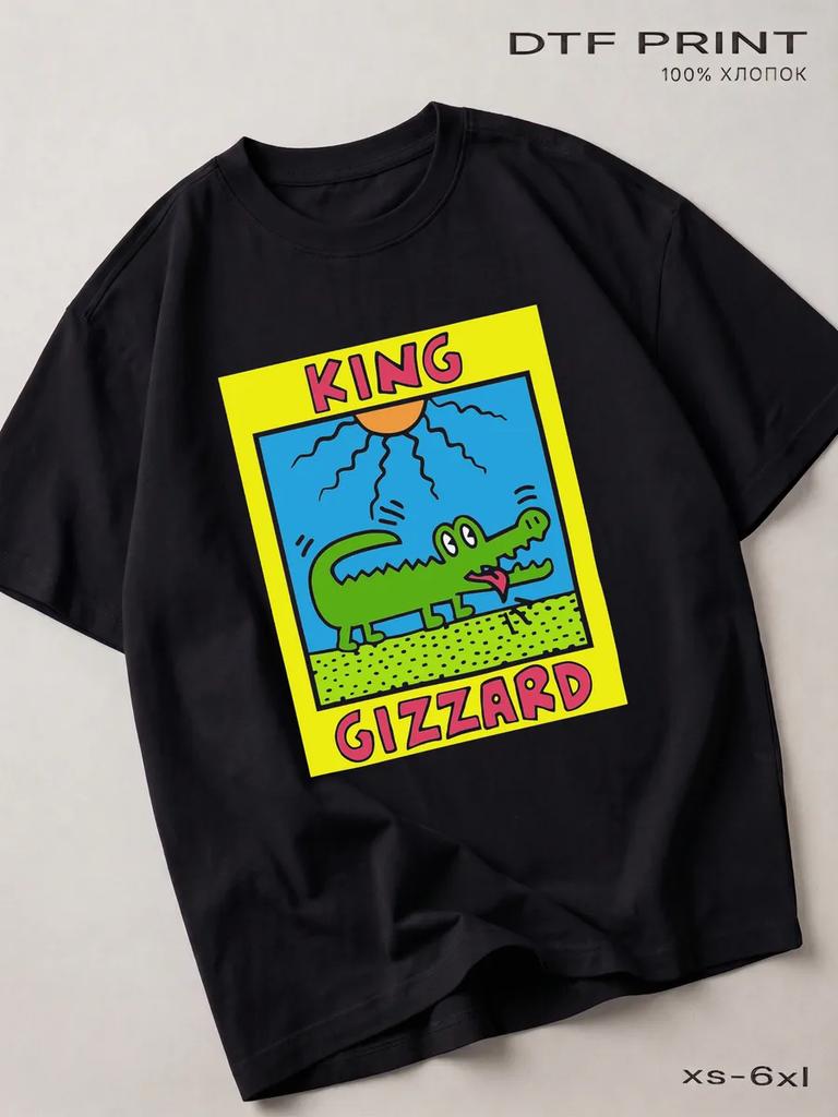 Schwarzes T-Shirt King Gizzard and The Lizard Wizard, Rock Back in