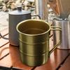 Stainless Steel Camping Mug Home Decor Photography Props Drinking Cup Coffee Mug for RV Party BBQ Backpacking Gear Outdoor