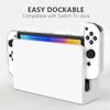For Nintendo Switch OLED Transparent Crystal Case Hard PC Split Protective Cover with Kickstand