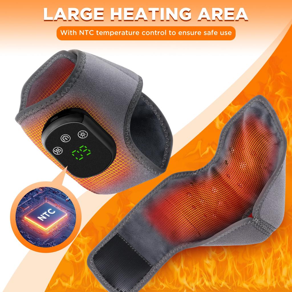 Electric Heating Foot Ankle Massager Wireless Thermal Ankle Brace Ankle Protector 5 Infrared Hot Compress 3 Vibration Ankle Band